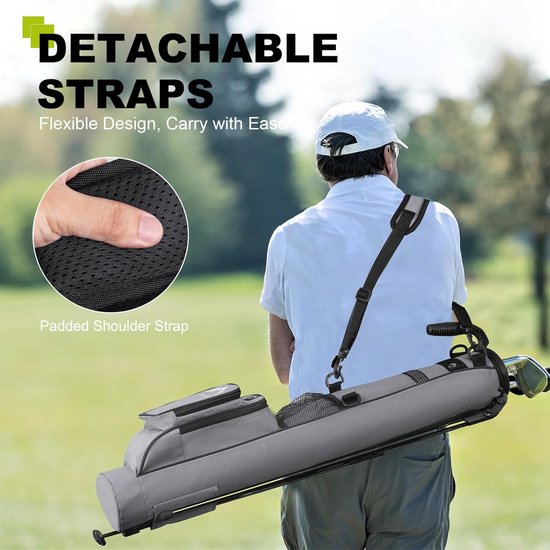Golf Lichtgewicht Stand Tas - Golftas Pitch n Putt - Golf Driving Range - Verstelbare Schouderriem - 315 inch hoog — afbeelding 3