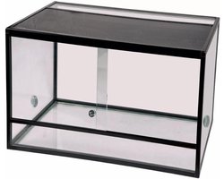 Reptiles Planet Elegance # 304 Terrarium, van aluminium, voor reptielen, 45 x 30 x 30, zwart
