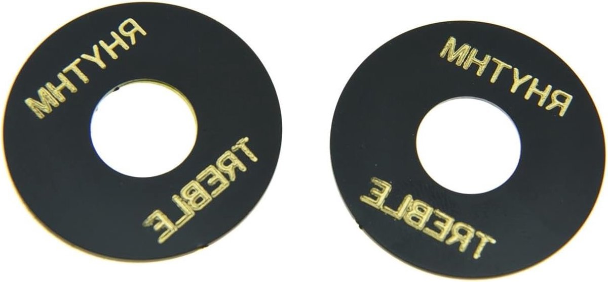 Zwarte Treble Plate met Gouden Letters voor Muziekinstrumenten en Decoratie