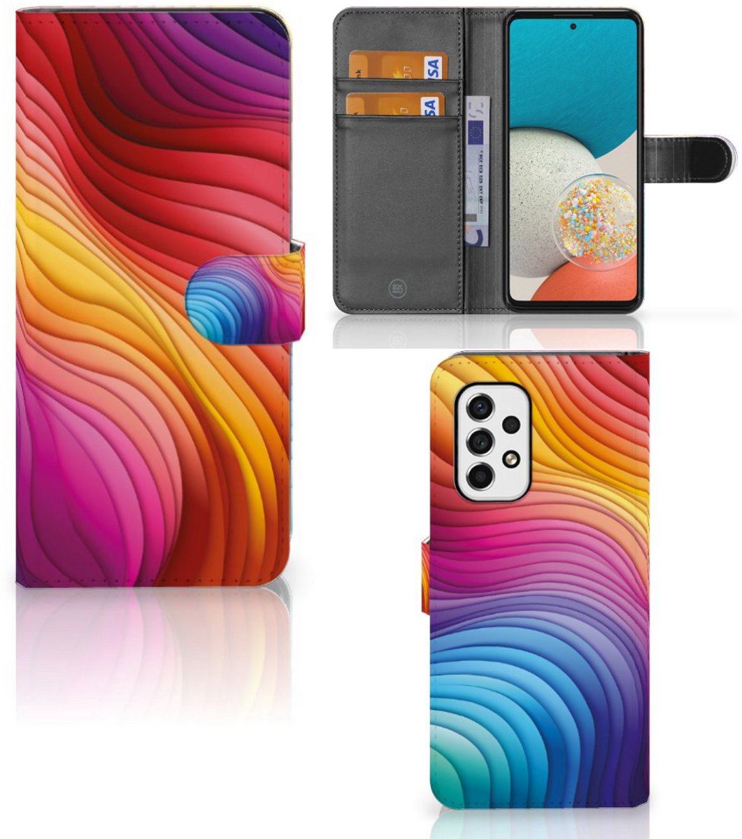 Book Case voor Samsung Galaxy A53 Regenboog