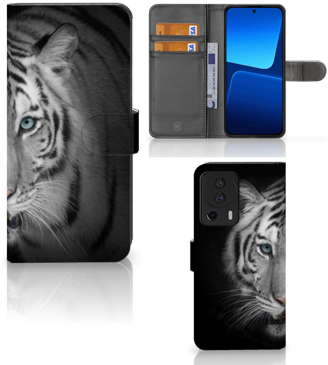 Xiaomi 13 Lite Telefoonhoesje met Pasjes Tijger