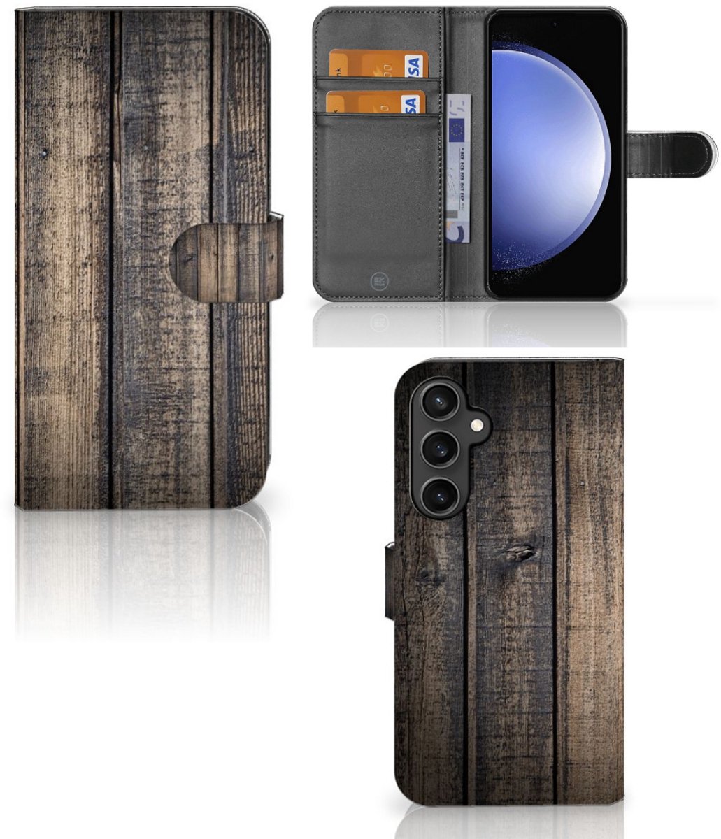 Samsung Galaxy S23 FE Book Style Case Steigerhout