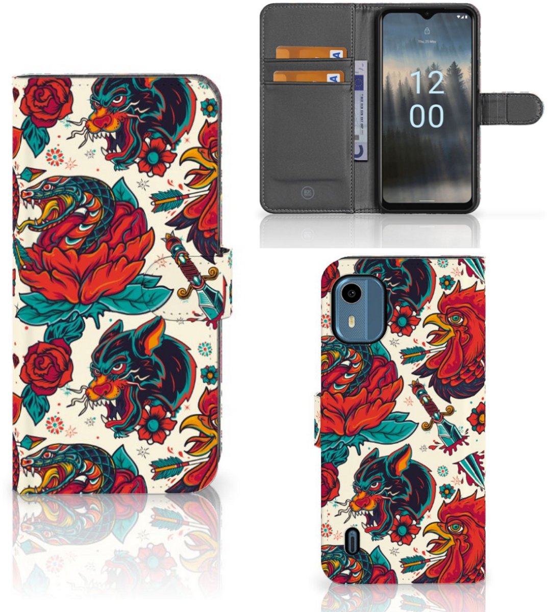 Telefoonhoesje met foto voor Nokia C12 Old Skool
