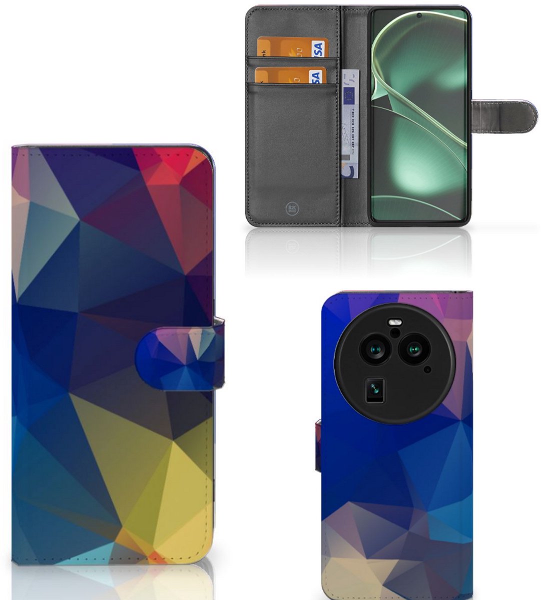 OPPO Find X6 Pro Book Case Polygon Dark