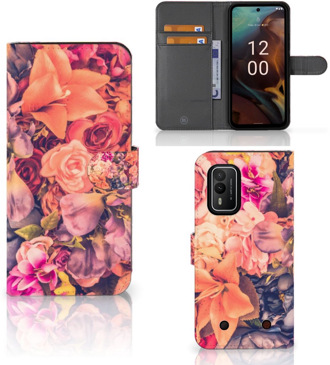 Nokia XR21 Hoesje Bosje Bloemen