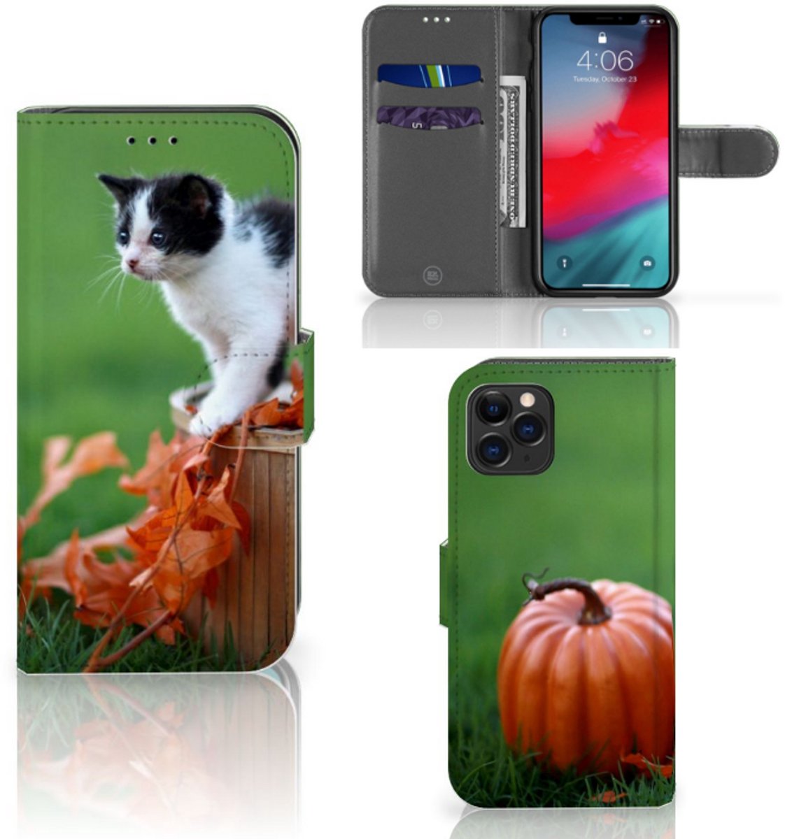 Apple iPhone 11 Pro Telefoonhoesje met Pasjes Kitten