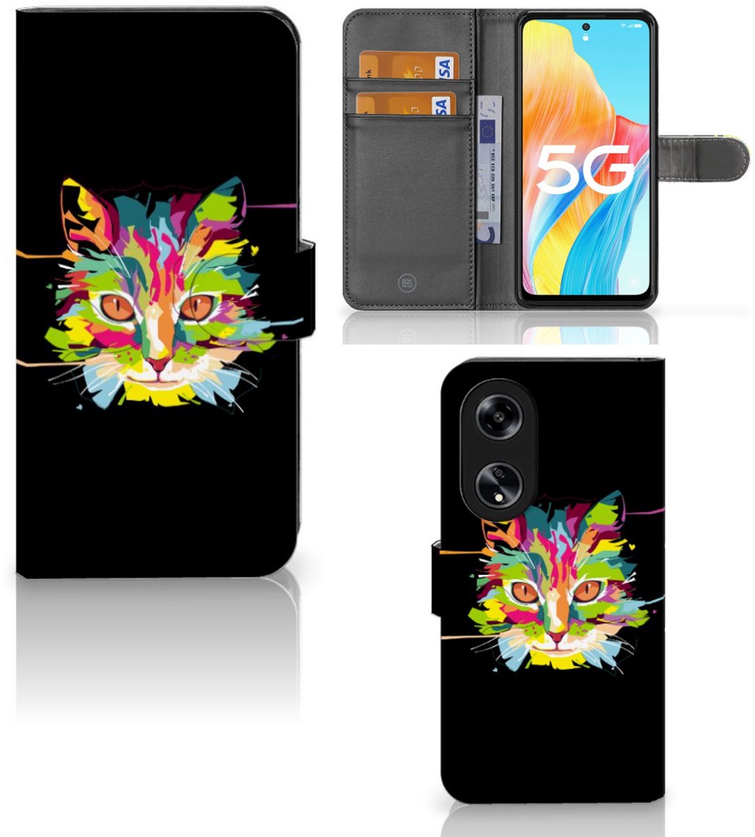 OPPO Reno8 T 5G Leuk Hoesje Cat Color