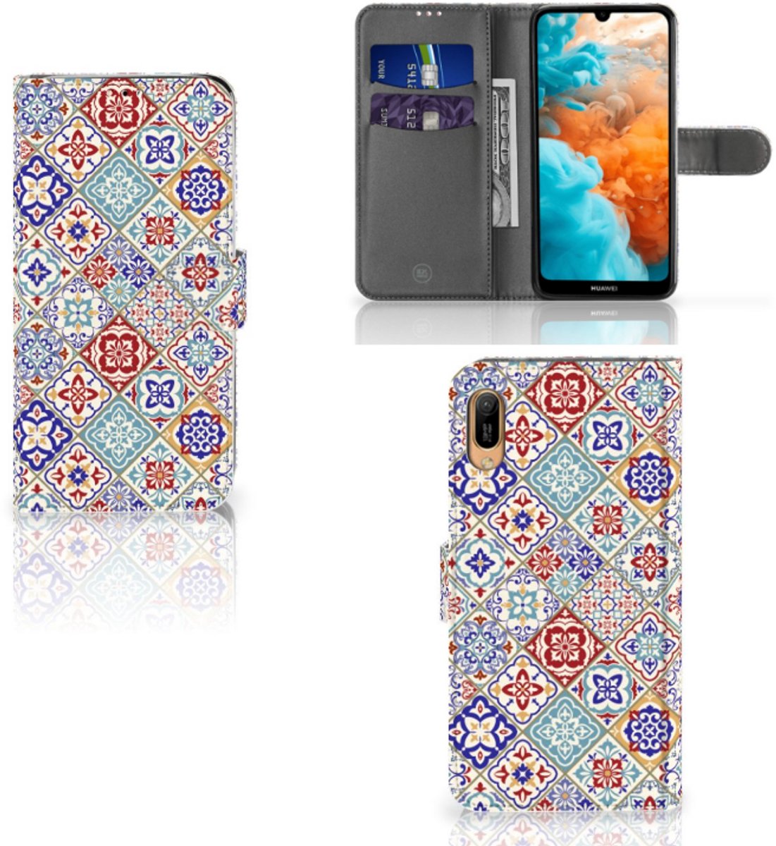 Huawei Y6 (2019) Bookcase Tiles Color