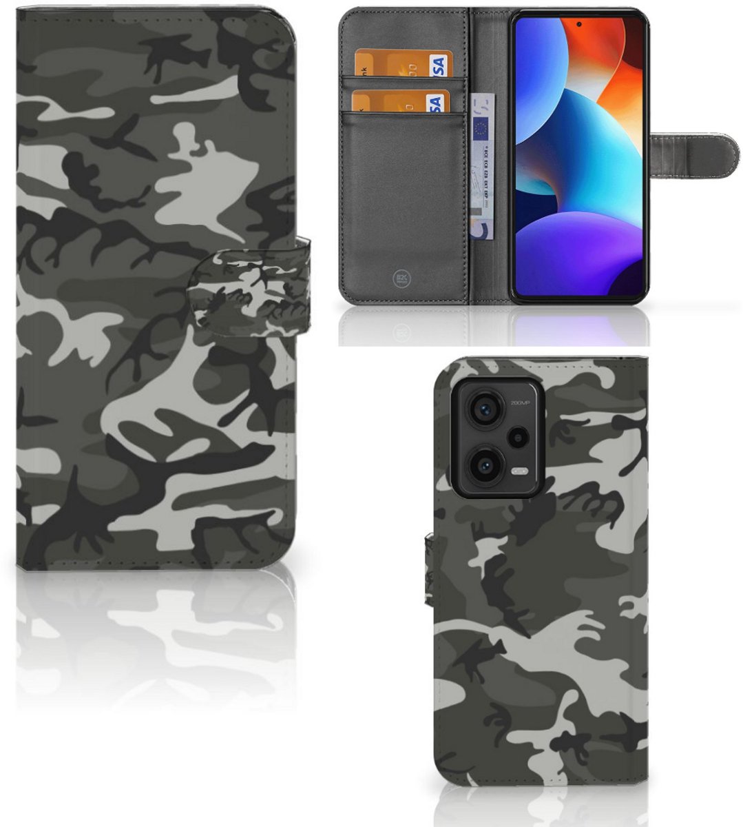 Xiaomi Redmi Note 12 Pro Plus Telefoon Hoesje Army Light