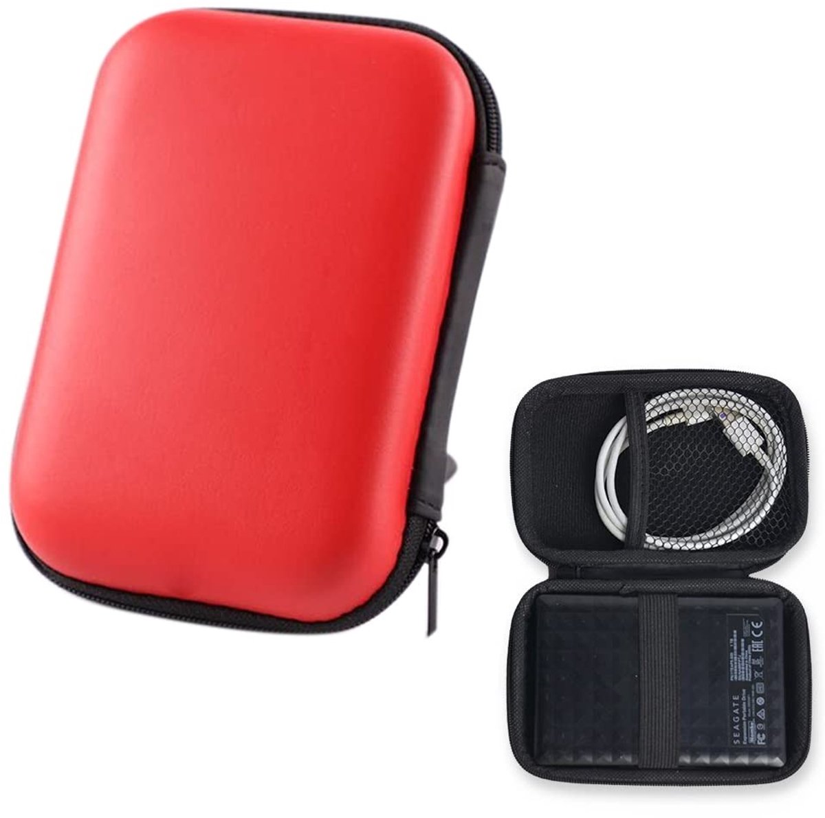 MTTProducts - Externe Hardeschijf Beschermcase - Shockproof - Rood - Bescherming voor 2.5 Inch HDD/SSD - Draagbare Opslag - Waterdicht