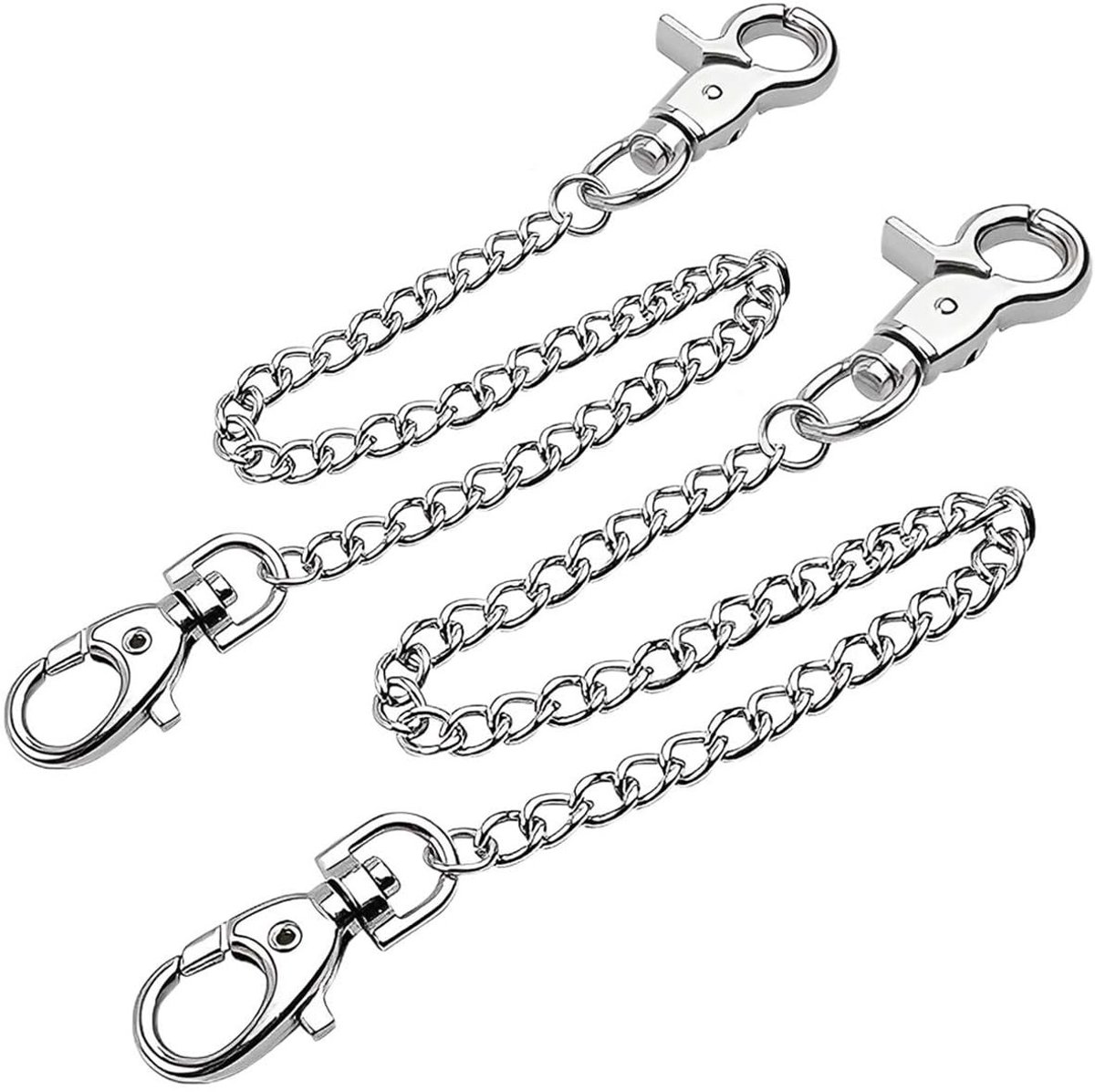 Cosensi - Sleutelhanger - Sleutelketting - 2 Stuks - 50 cm - Universele Sleutelhanger - Voor Sleutels en Meer - Zilver