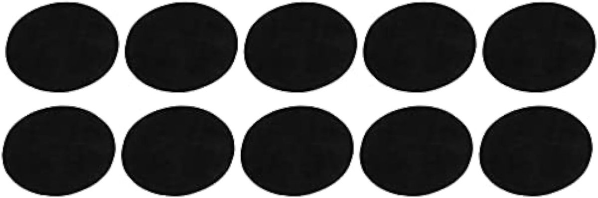 10 Stuks Strijkapplicaties Ovaal voor Elleboog en Knie - Suède Stof Patches voor T-shirts en Sweaters - Creatieve Kledingaccessoires in Zwart