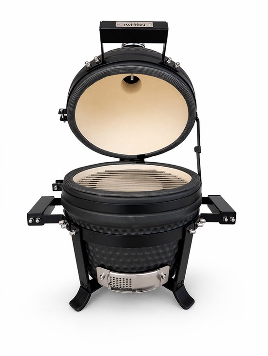 Patton Premium Mini 13" Kamado - Rooster Ø27 cm - Matzwart van Merkloos — afbeelding 2