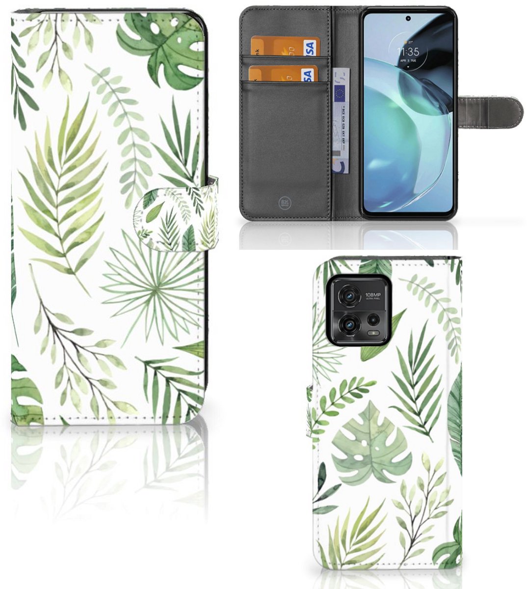 Motorola Moto G72 Hoesje Leaves