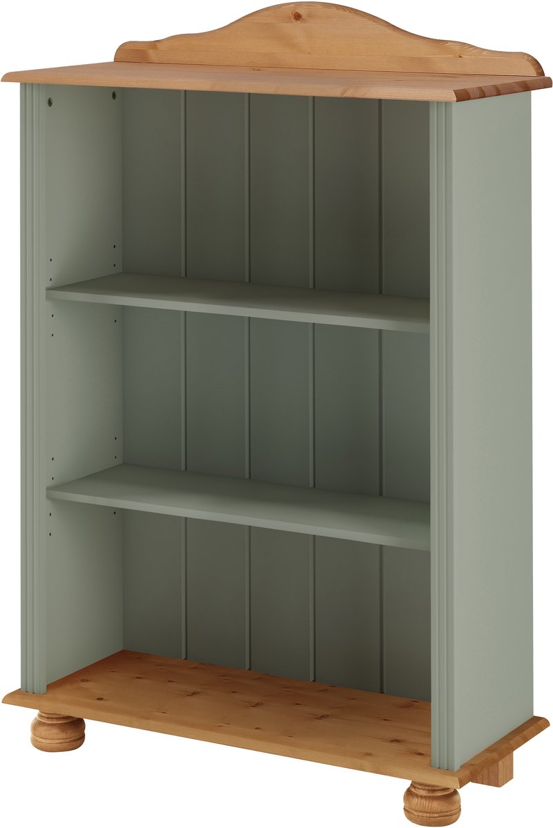 Notio Living Mette Boekenkast met 3 Vakken - Massief Grenenhout - 77 x 30,5 x 116 cm Pine Greensw Groen