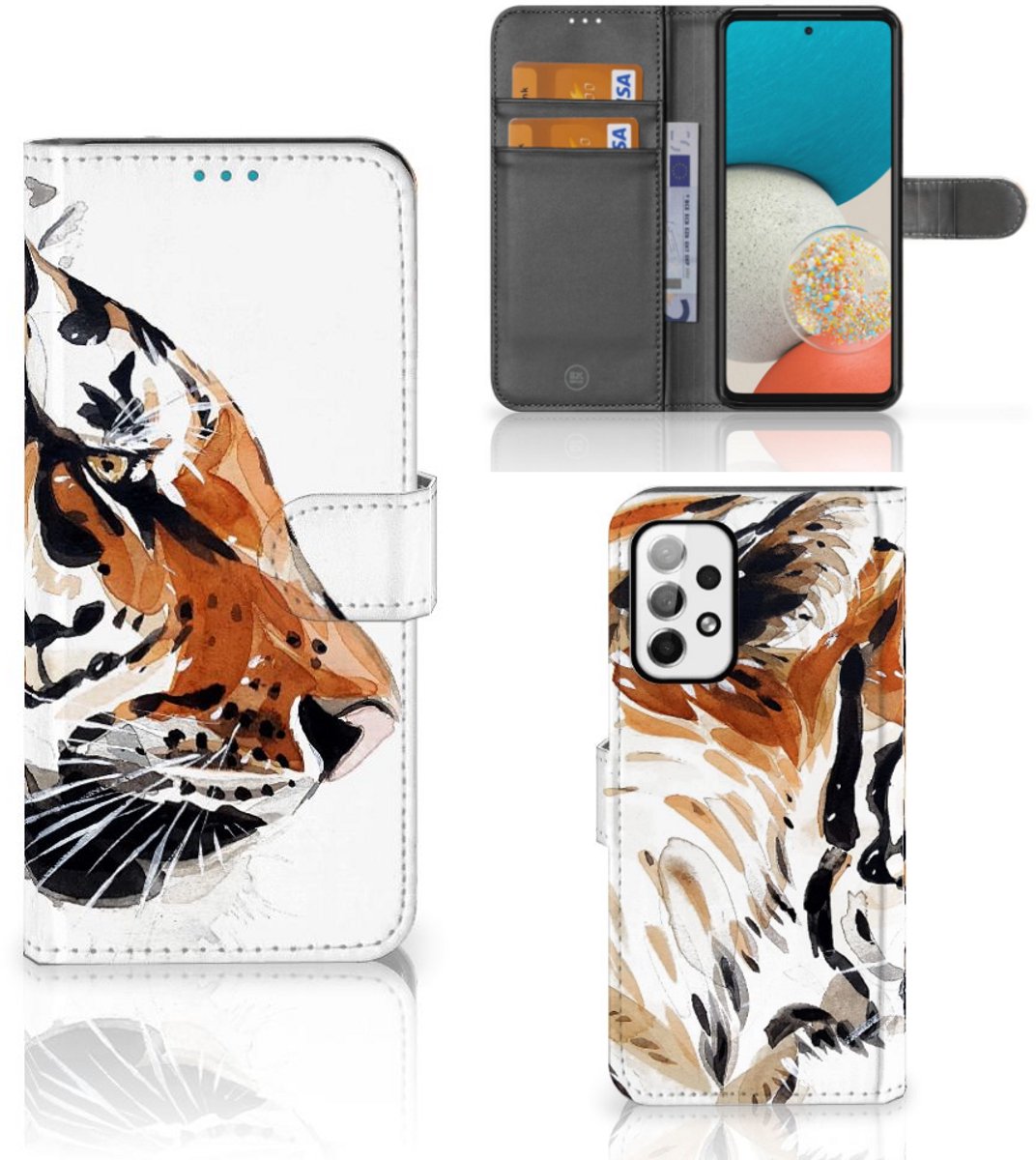 Hoesje Samsung Galaxy A73 5G Watercolor Tiger