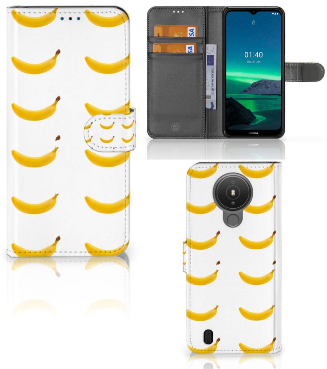 Nokia 1.4 Book Cover Banana