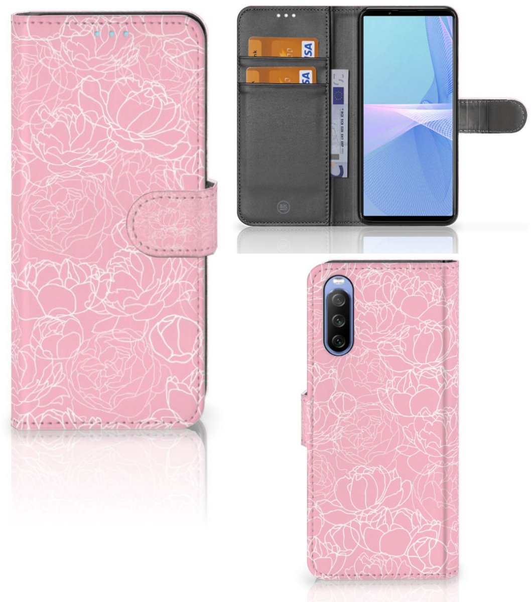Sony Xperia 10 III Hoesje White Flowers