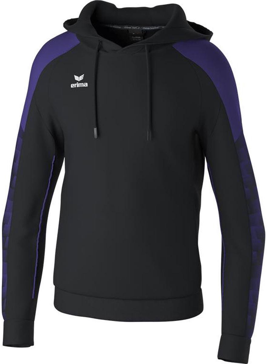 Erima Evo Star Sweatshirt Met Capuchon Heren - Zwart / Violet | Maat: XL