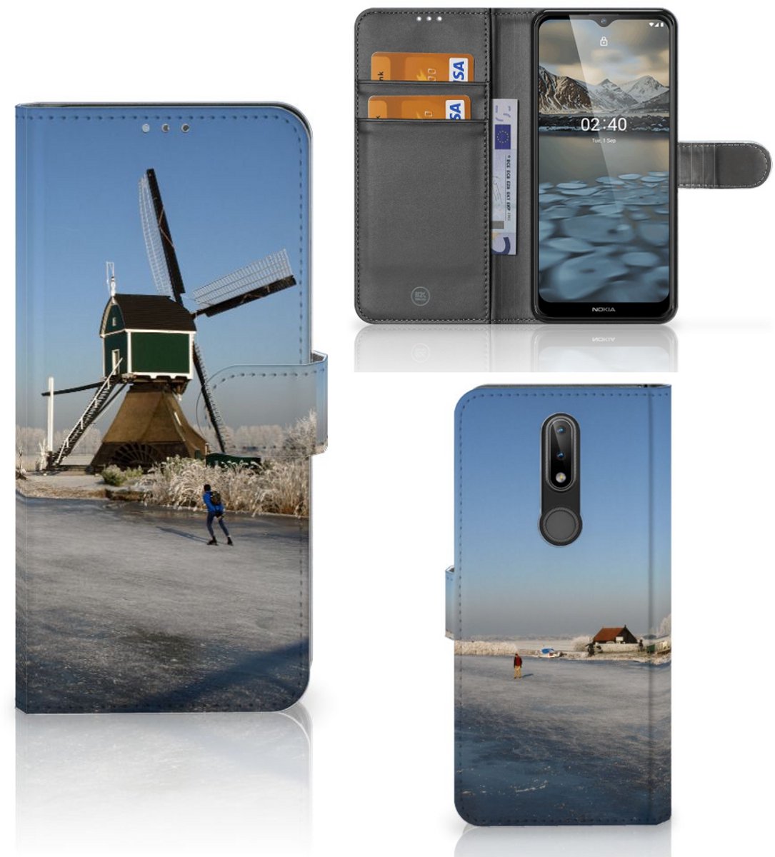Nokia 2.4 Flip Cover Schaatsers