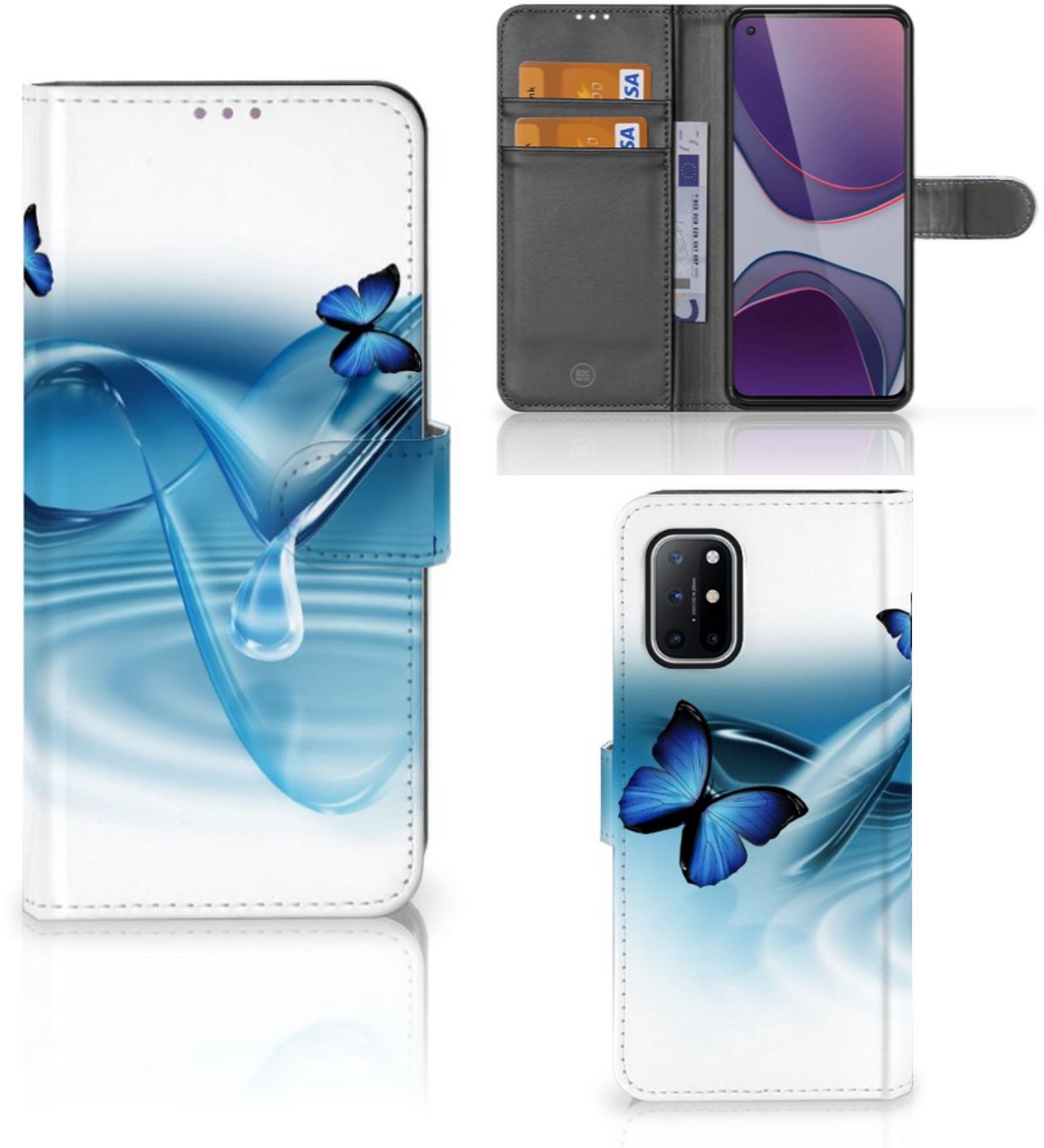 OnePlus 8T Telefoonhoesje met Pasjes Vlinders
