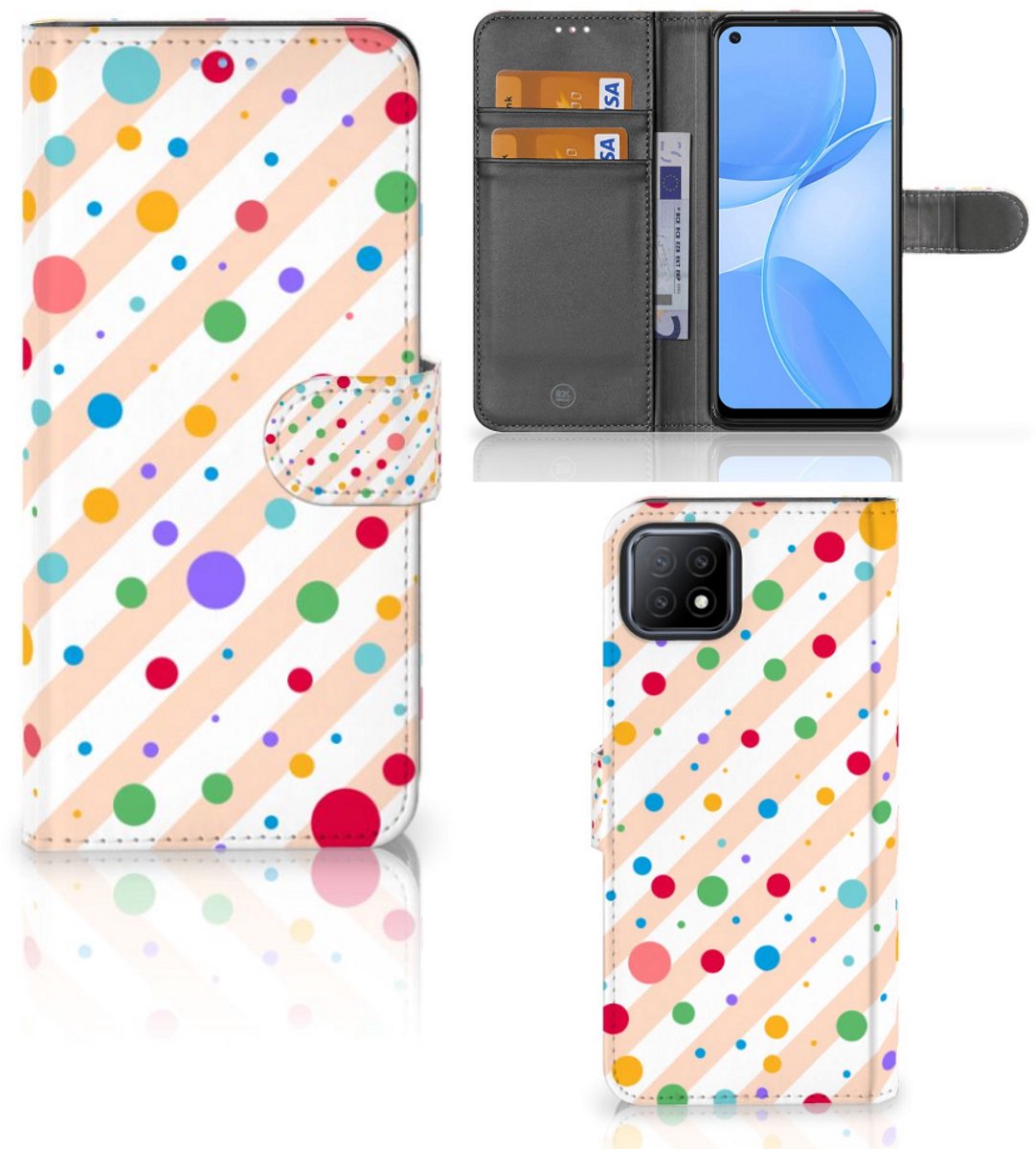 OPPO A73 5G Telefoon Hoesje Dots