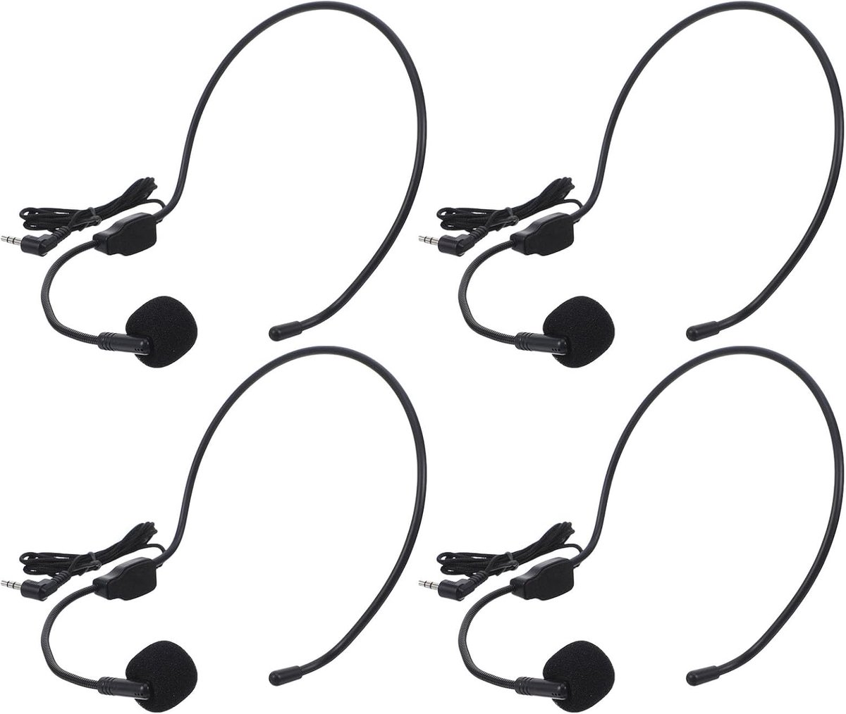Bedrade Headset Microfoon - Koptelefoon Microfoon Set - Lesgeven Spreken Zingen - Ruisonderdrukkende Microfoon - 39.37 x 5.51 Inch - Zwart
