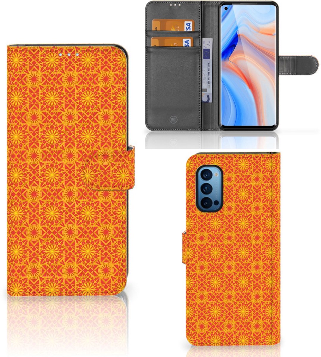 OPPO Reno 4 Pro 5G Telefoon Hoesje Batik Oranje
