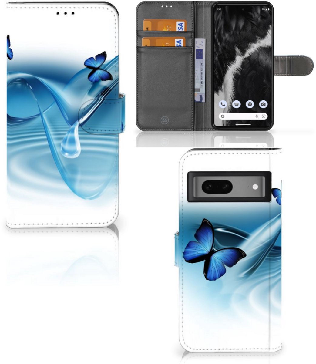 Google Pixel 7 Telefoonhoesje met Pasjes Vlinders