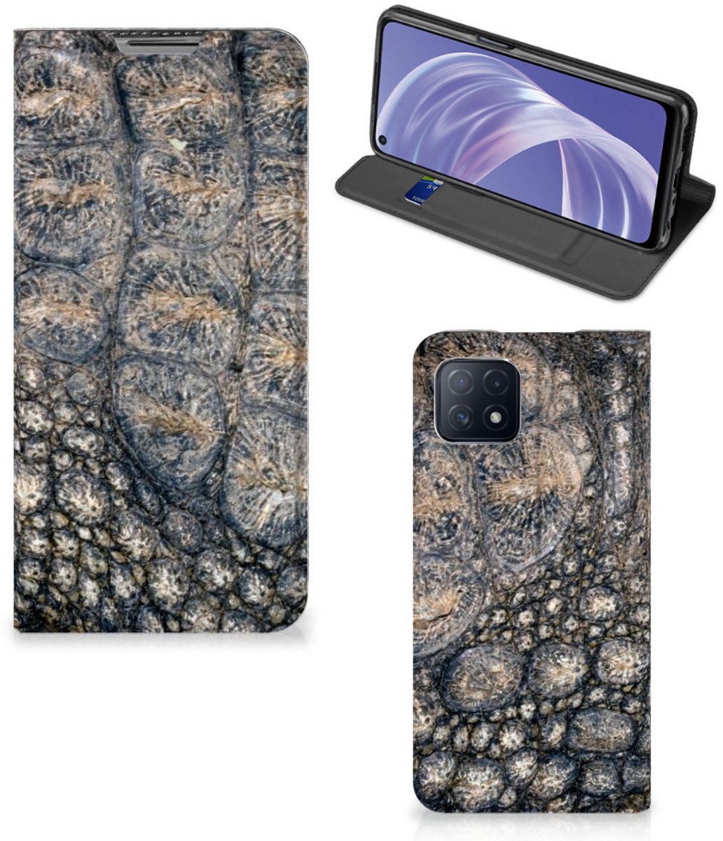 OPPO A73 5G Hoesje maken Krokodillenprint