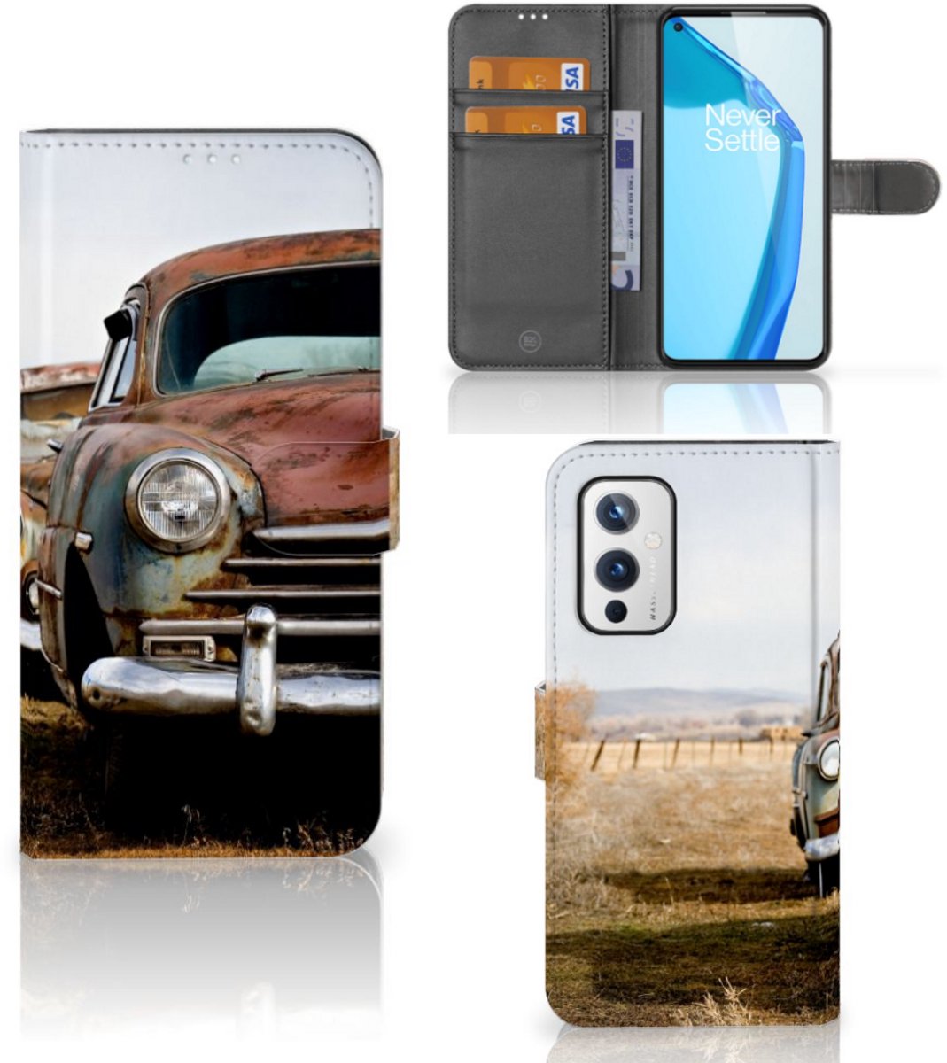 OnePlus 9 Telefoonhoesje met foto Vintage Auto