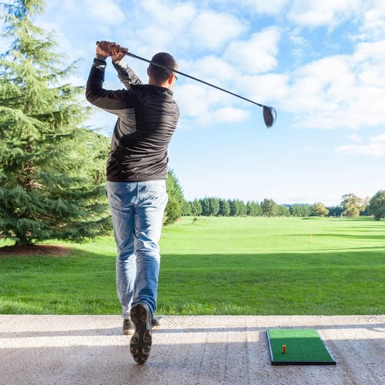 FORB Launch Pad Golf-oefenmat – 60 cm x 30 cm kunstgras slagmat – inclusief afneembaar rubberen tee – duurzame rubberen basis – ideaal voor binnen- en buitengolfoefening van FORB — afbeelding 4