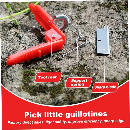 Duimmes, Duimmes voor Tuiniers, 2 Stuks Tuin-vingermes met Scherpe Snede, Tuinmes met Verstelbare Veer, Antislip Duimmes voor Tuiniers, Voor het Snijden van Groenten — afbeelding 2
