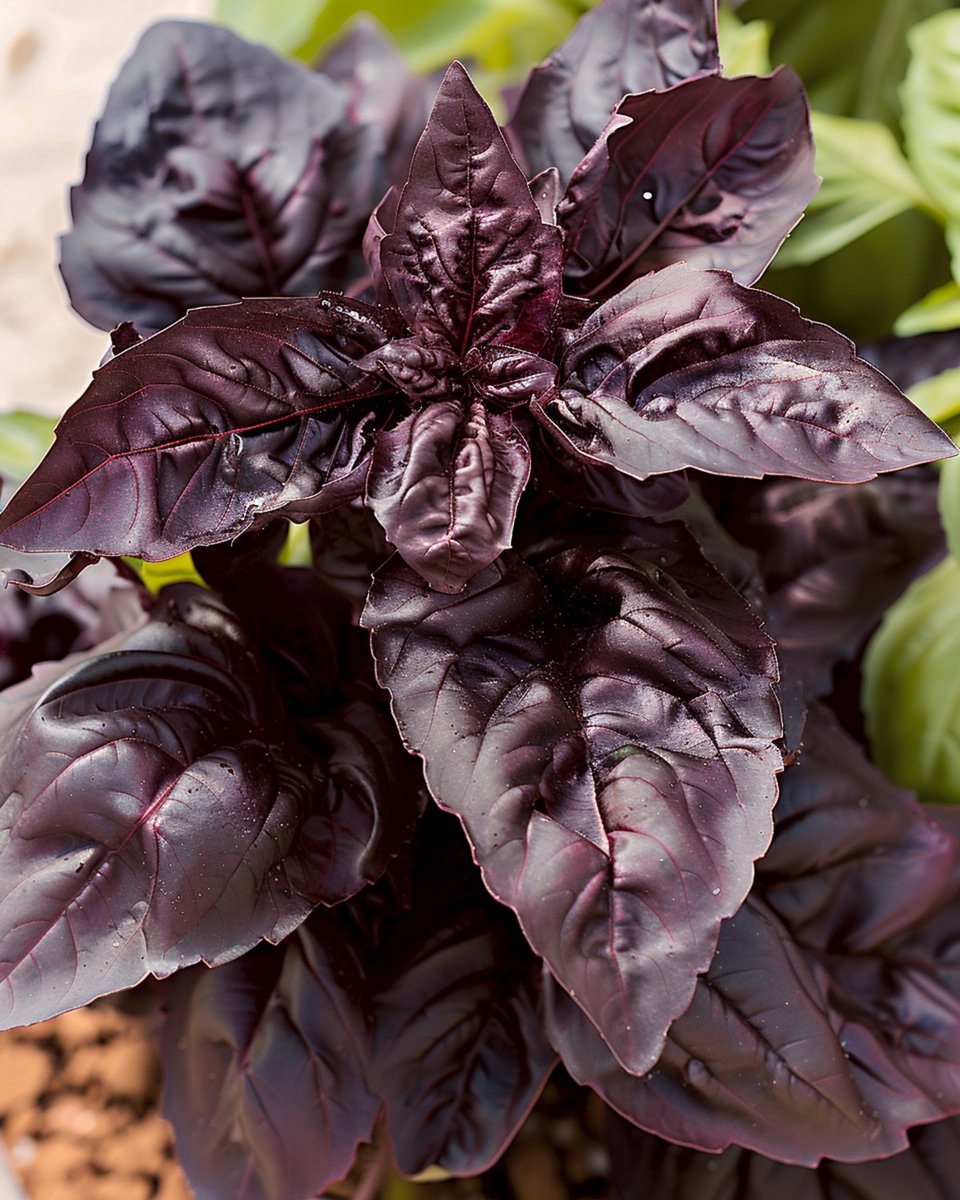 Basilicum Zaden Red Lizzy Ocimum Basilicum Eenjarig Rode Slabladige