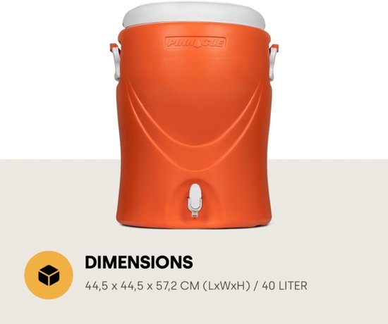 Pinnacle Platino 5 Gallon - Geïsoleerde Drankdispenser / Drankkoeler met kraantje - 20 Liter - Blauw van Pinnacle. — afbeelding 3