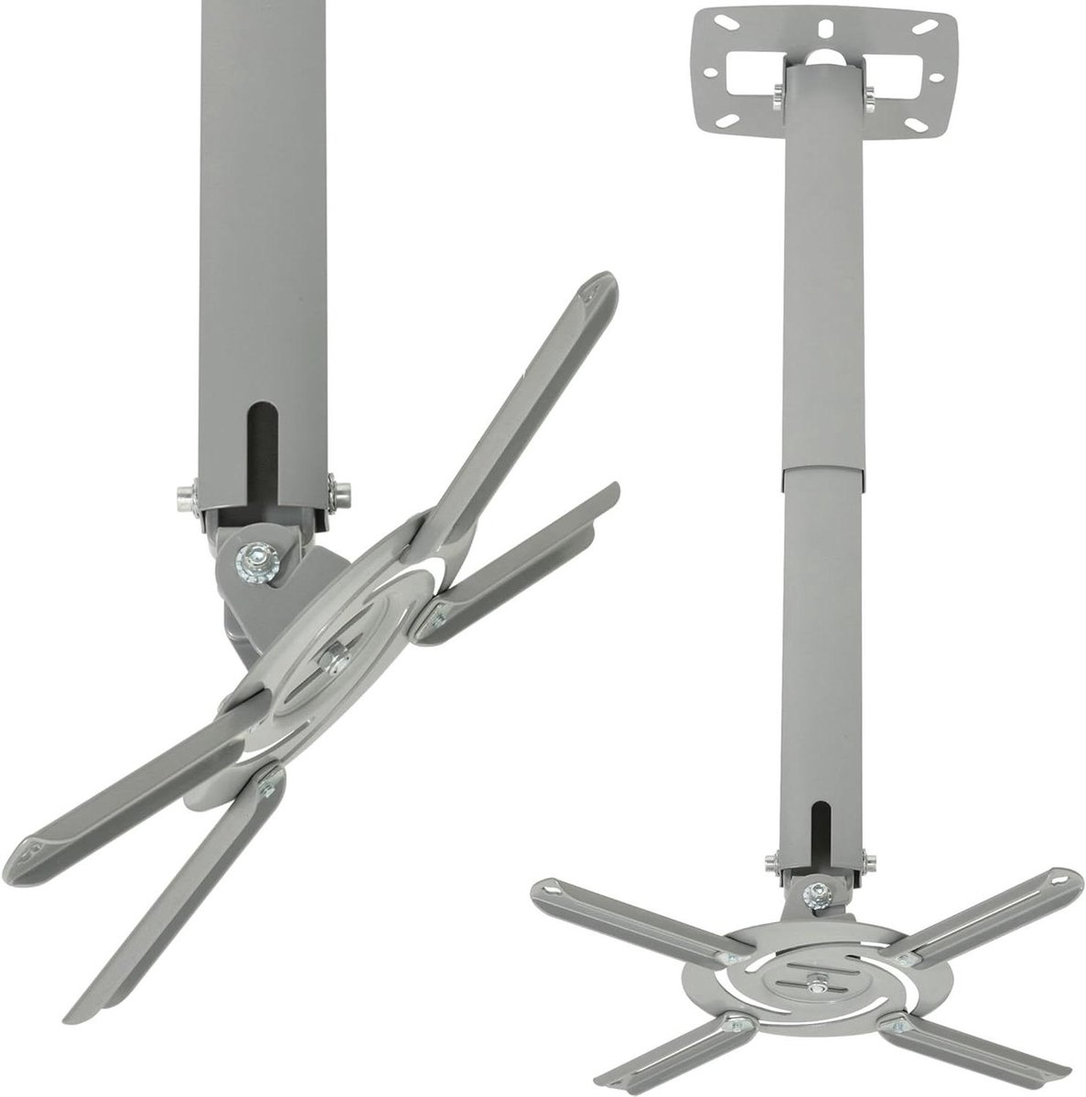 Universele Plafondbeugel - TV Projector Mount - Home Cinema Creëren - Verstelbare Hoogte - 38-62 cm - Zwart