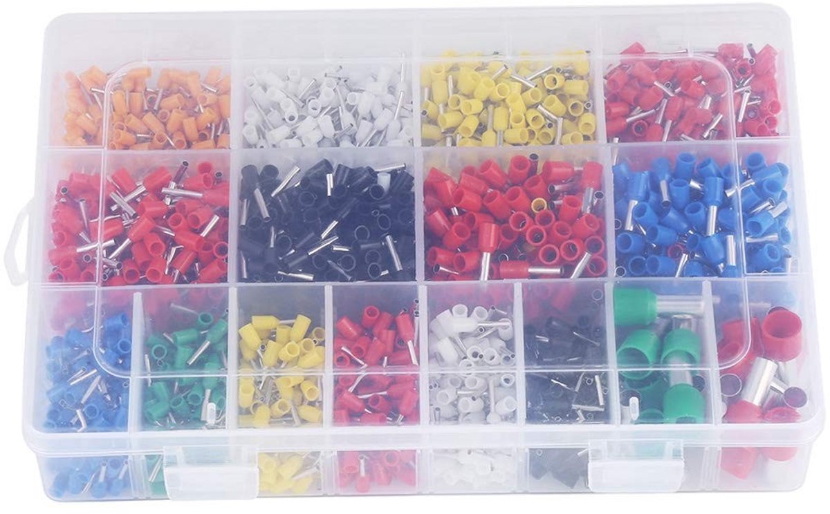 Set van 2120 Stuks Dubbel Geïsoleerde Cord-End Ferrules voor Elektrische Projecten