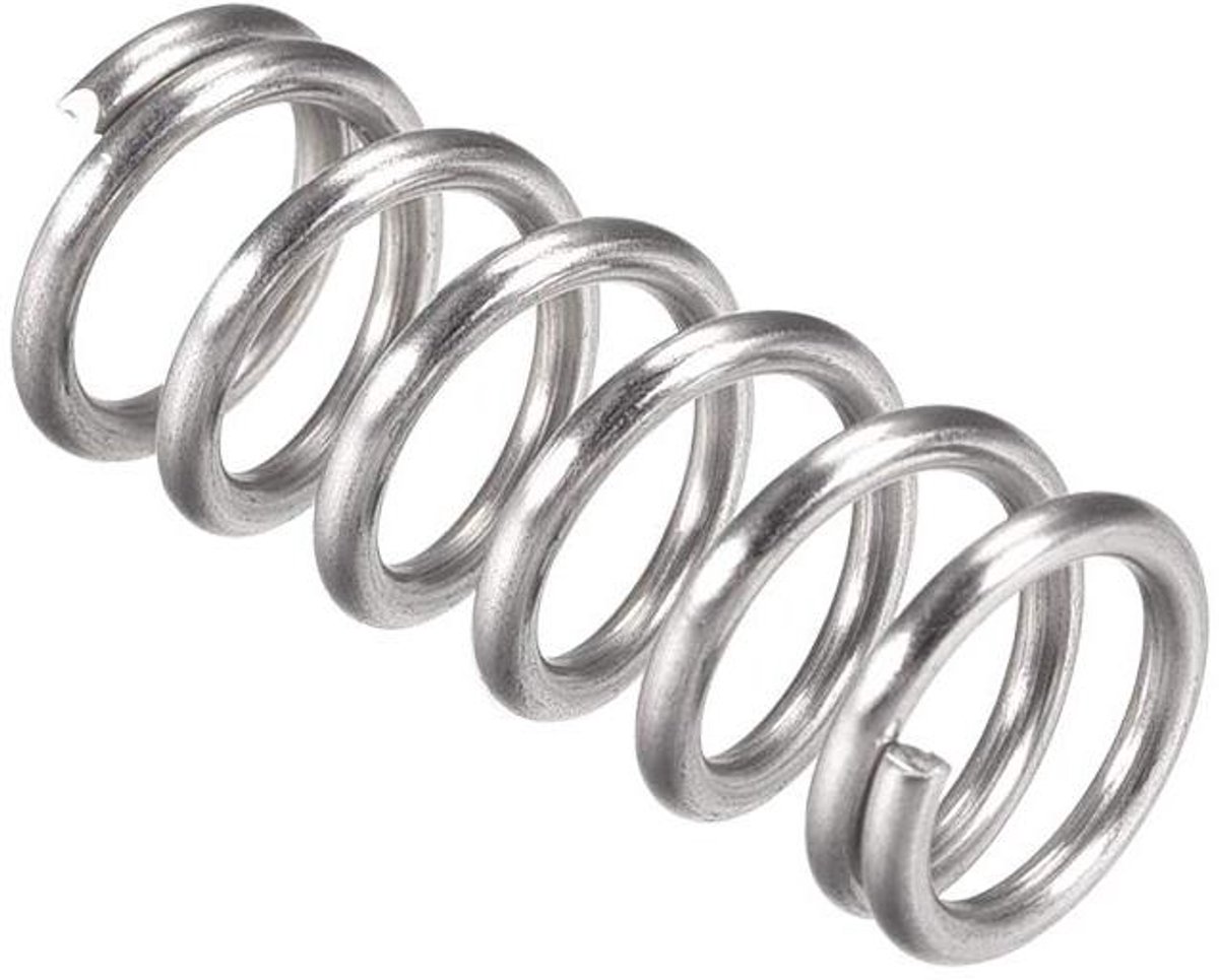 Drukveren - Trekveren Compressieveren - Apparaten Repareren - 304 Roestvrij Staal - 12 mm Buitendiameter - Zilver