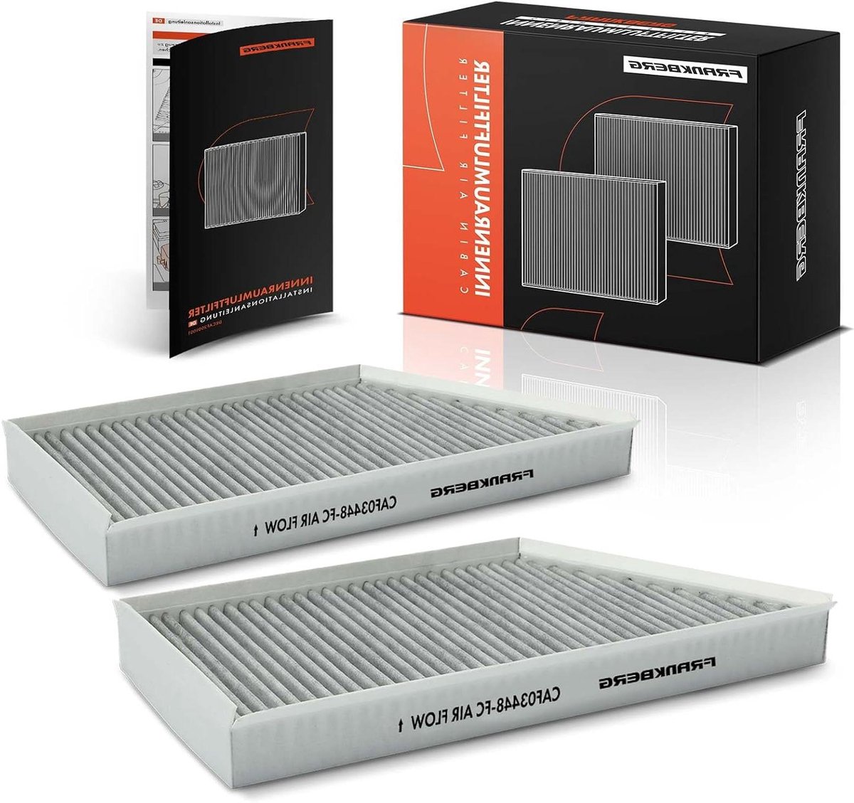 Interieurfilter Actieve Koolstof - Interieurfilter Auto - Frisse Lucht - Actieve Koolstof - 37x18x7 cm - Wit