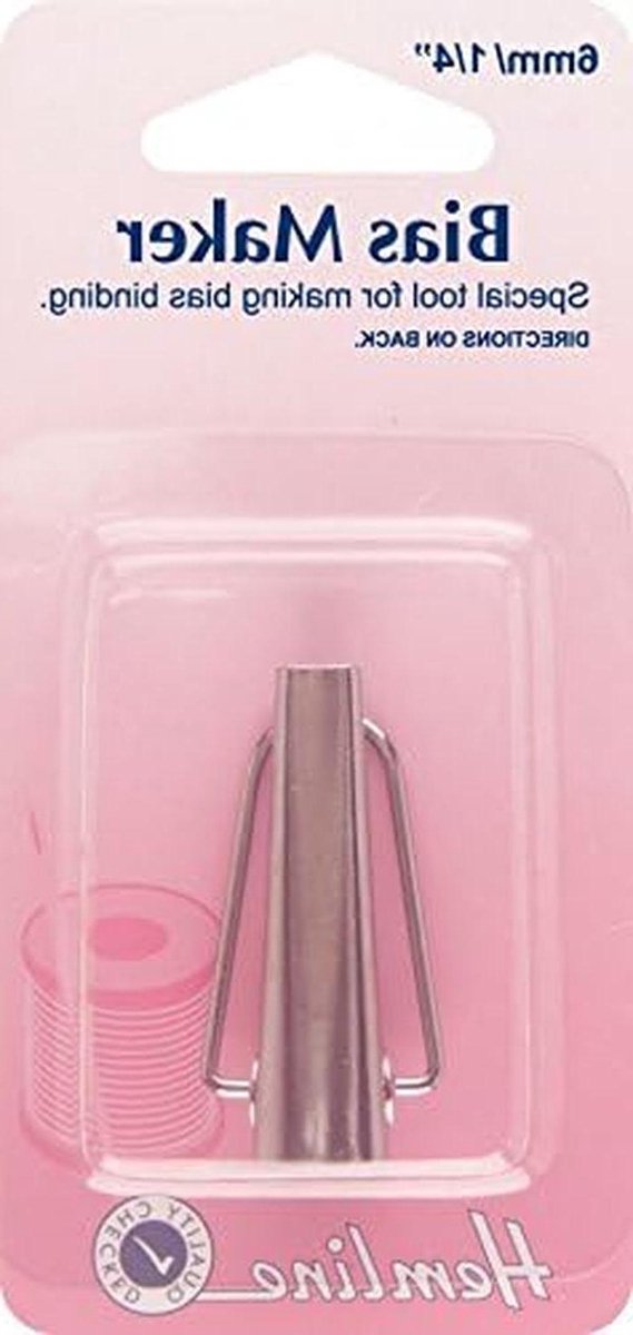 Biaisband Maker - Bias Tape Maker - Stoffen Randen Afwerken - Precisie Vormgeving - 6 mm - Geel