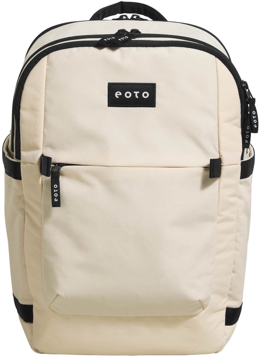 eoto schoolrugzak laptop rugzak met laptopvak Tidy22 Backpack 22L Creme - Beige crème