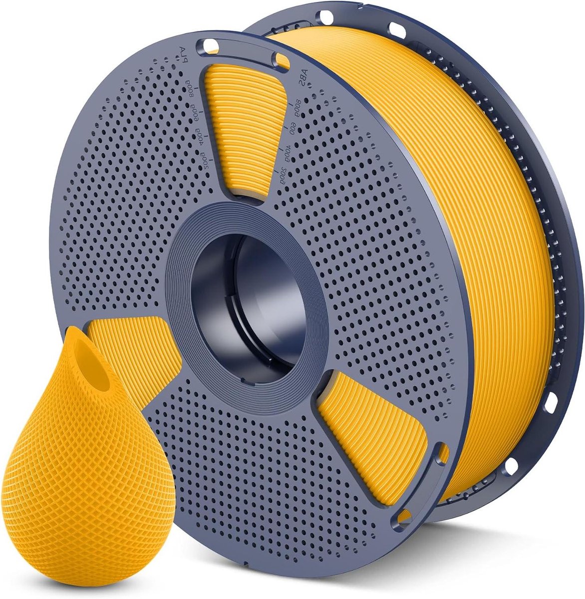 PETG Filament - 3D Printer Draad - Modelbouw Printen - Minder Rek Goede Hechting - 1.75 mm 1 kg - Heldergeel