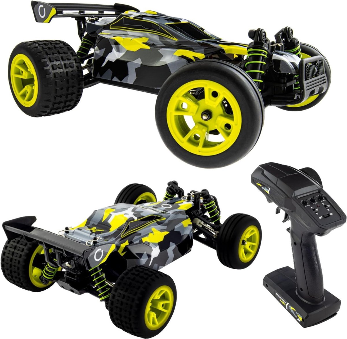 REN® RC Auto Offroad - RC Auto - Geel/Zwart - 26cm x 20cm x 10cm