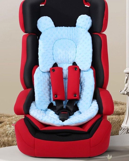 1 zitverkleiner, kinderwagenkussen, verstelbaar kussen voor pasgeborenen, zacht autostoelkussen voor baby's, comfortabel en ademend autostoelkussen (Blauw) — afbeelding 5