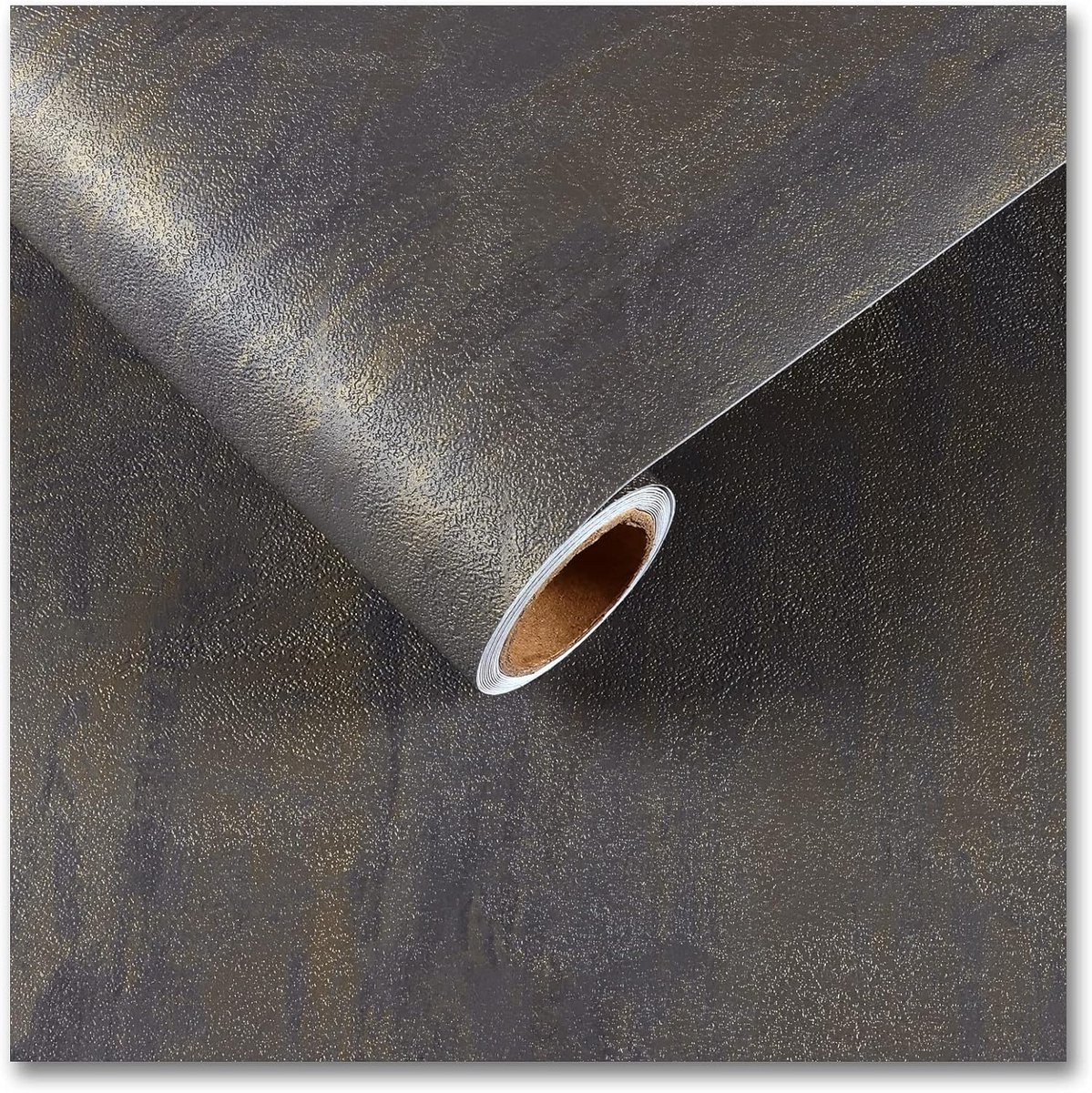 CE - Zelfklevende Houtlook Behangrol - 30x200cm - Grijs Goud - Moderne Industriële Stijl