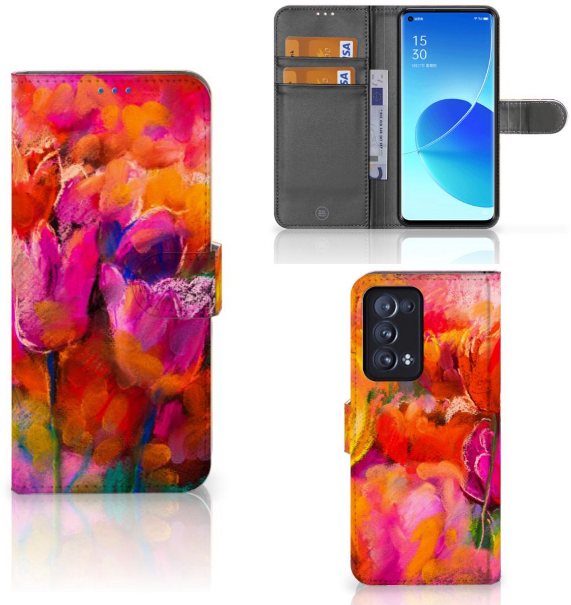 Hoesje OPPO Reno 6 Pro Plus 5G Tulips