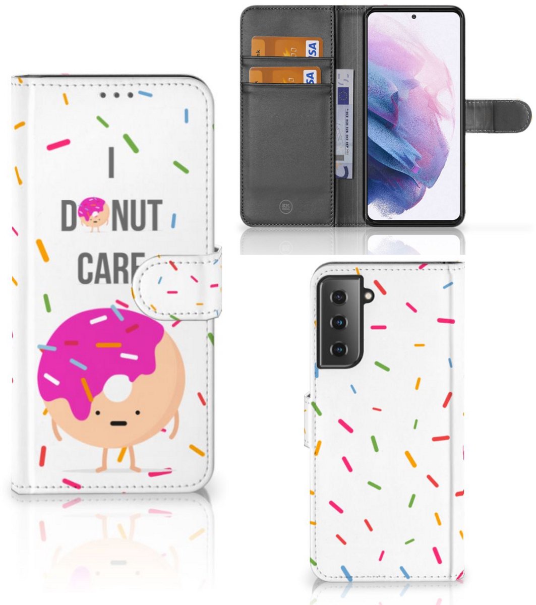 Samsung Galaxy S21 Plus Book Cover Donut Roze