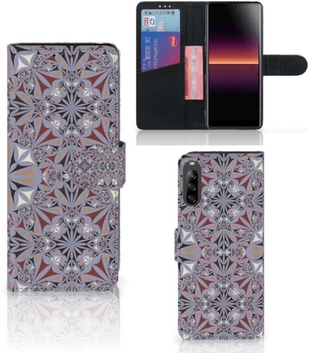 Sony Xperia L4 Bookcase Flower Tiles