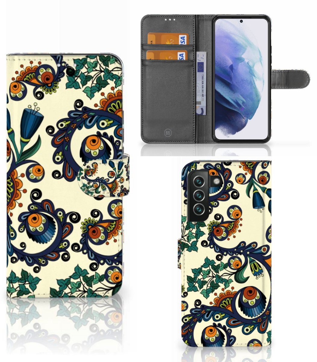 Wallet Case Samsung Galaxy S22 Plus Barok Flower