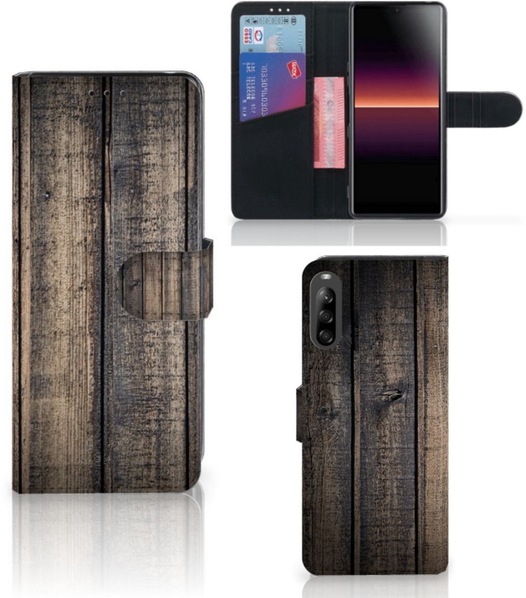 Sony Xperia L4 Book Style Case Steigerhout